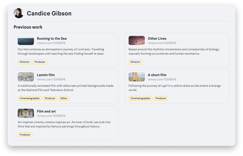 Genero user profile experience